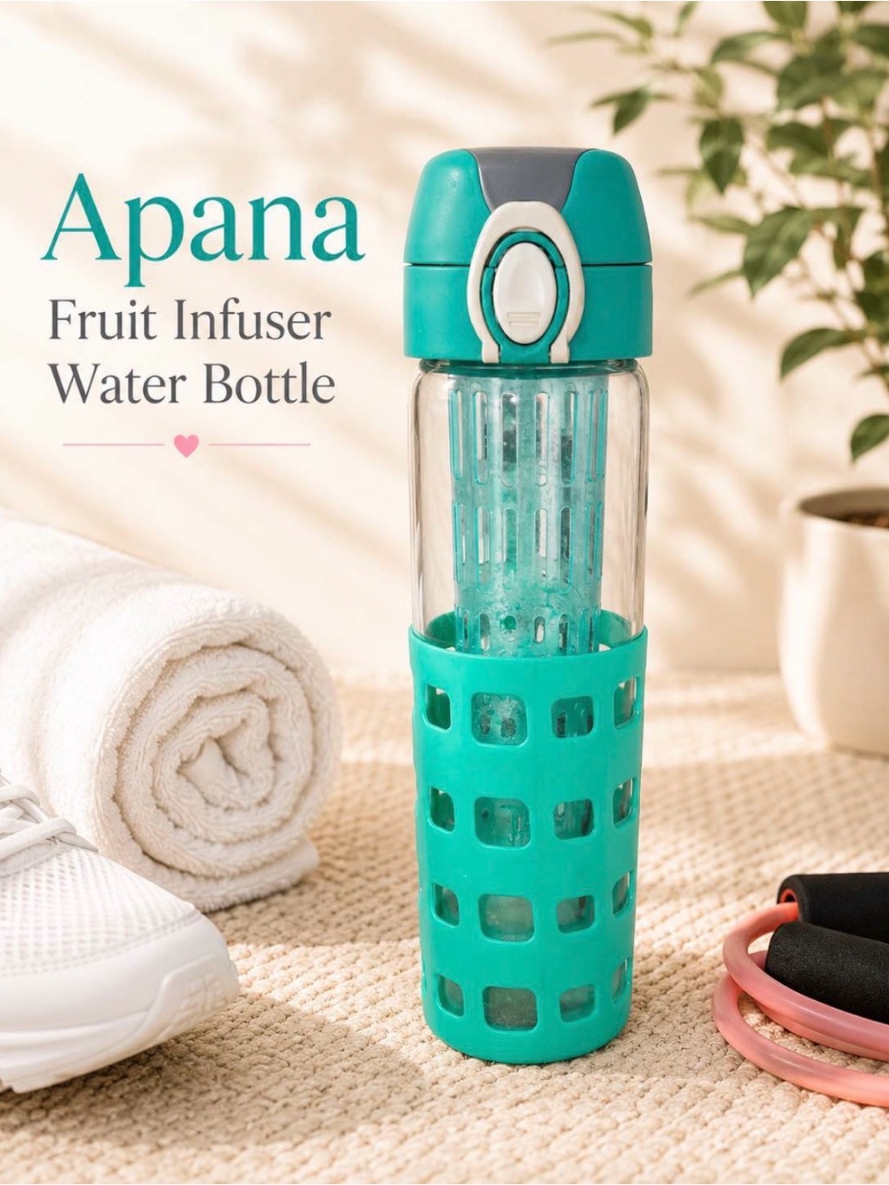 Apana Fruit Infuser Water Bottle | BPA-Free Leakproof Hydration Bottle